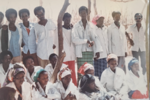 Community health worker training during the Refugee Health Unit (early 1980s). 